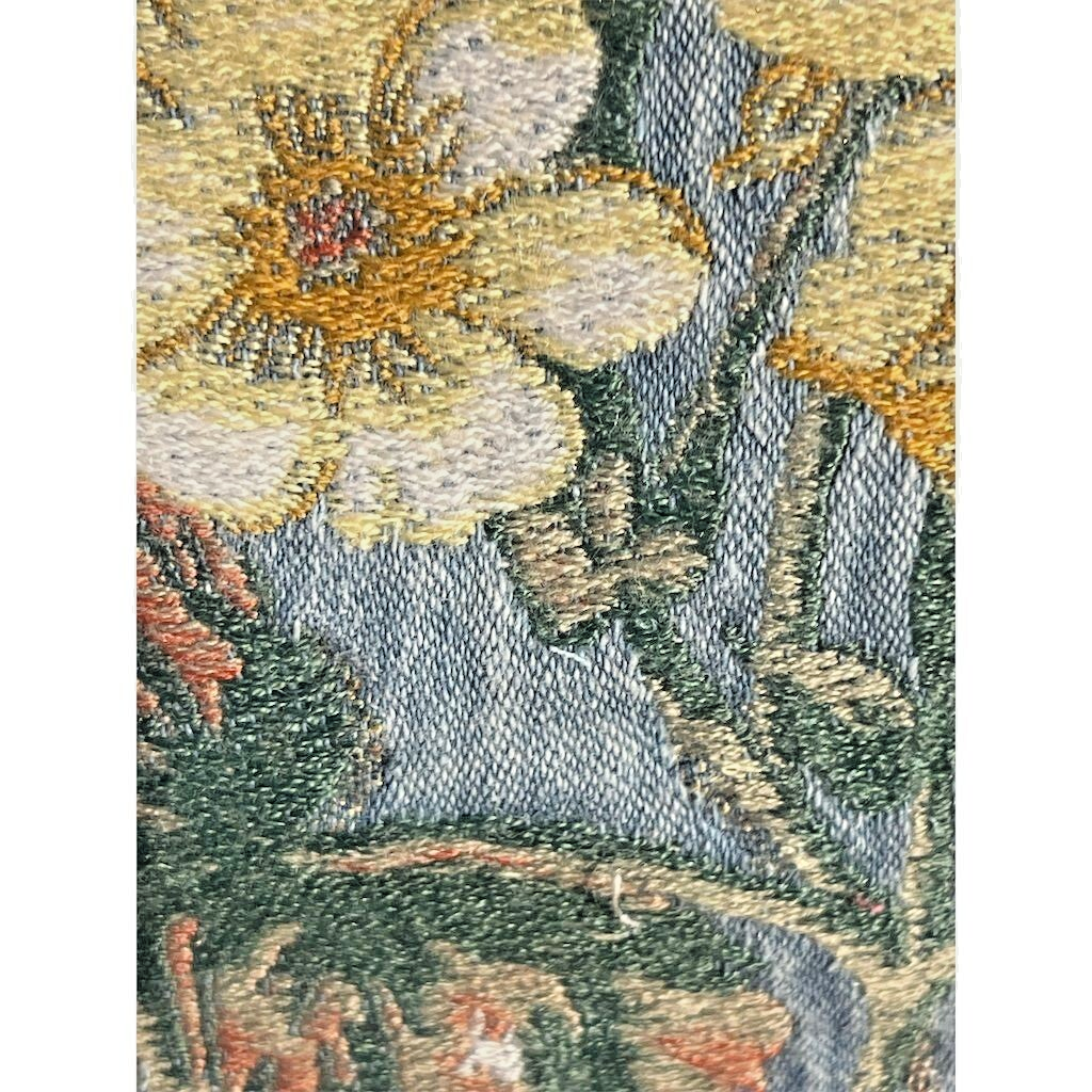 Extra Large Handmade Embroidered Denim Shoulder Bag Vintage Fabric