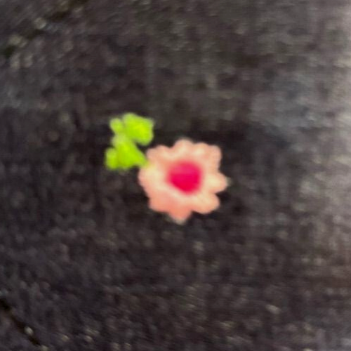 Handmade Embroidered Denim Shoulder Bag β Vintage Rosebud Floral β One of a Kind