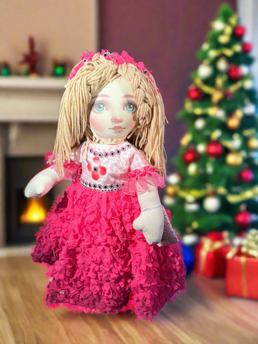 Susannah Carrington – 18” Handmade Cloth Rag Doll with Story | One-of-a-Kind Fantasy Collector Doll by Lidia LoPinto