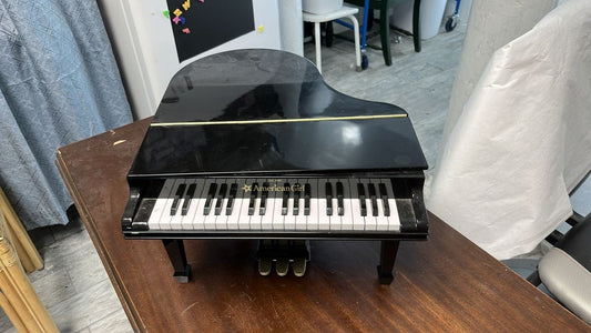 American Girl Doll Black Baby Grand Piano w/ Pedals Works Retired 18" Doll Size