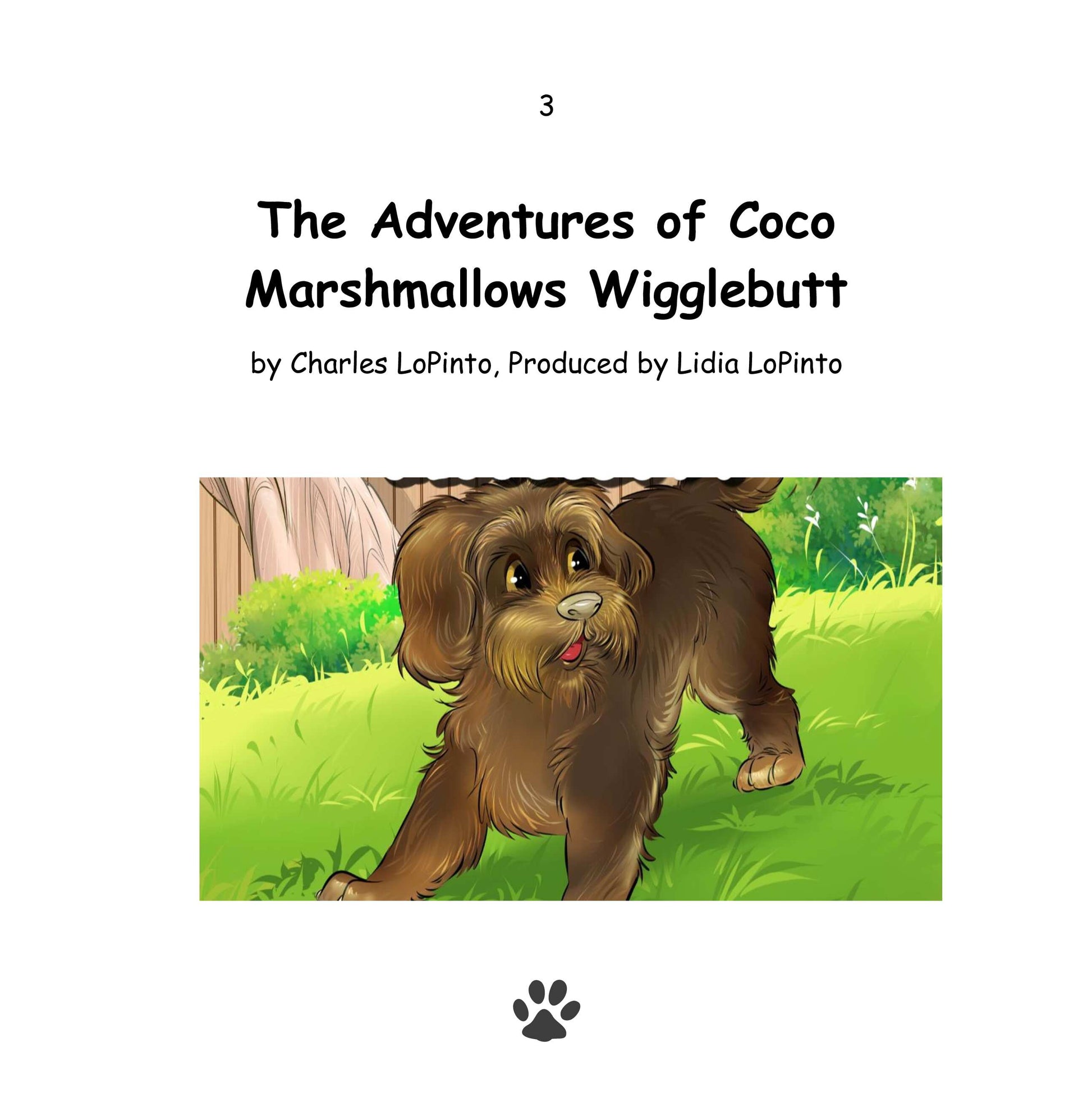 The Adventures of Coco Marshmallows Wigglebutt: Butterfly and Chameleon in the Garden