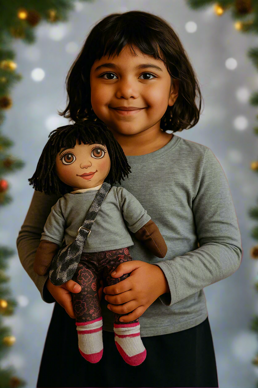 Custom Lookalike Rag Doll – 18” Handmade Cloth Doll from Photo – Personalized Gift for Kids