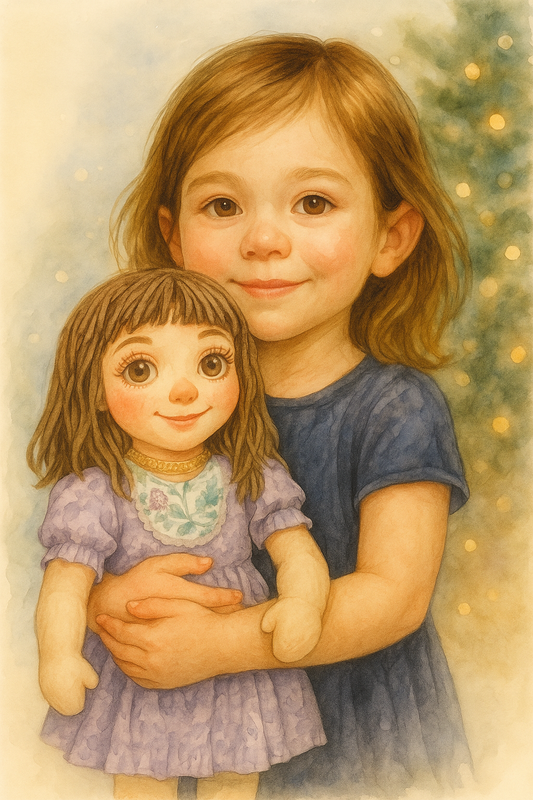 StoryTime Friends Mabel Mirth Rag Doll with Wool Hair by Lidia’s Dolls