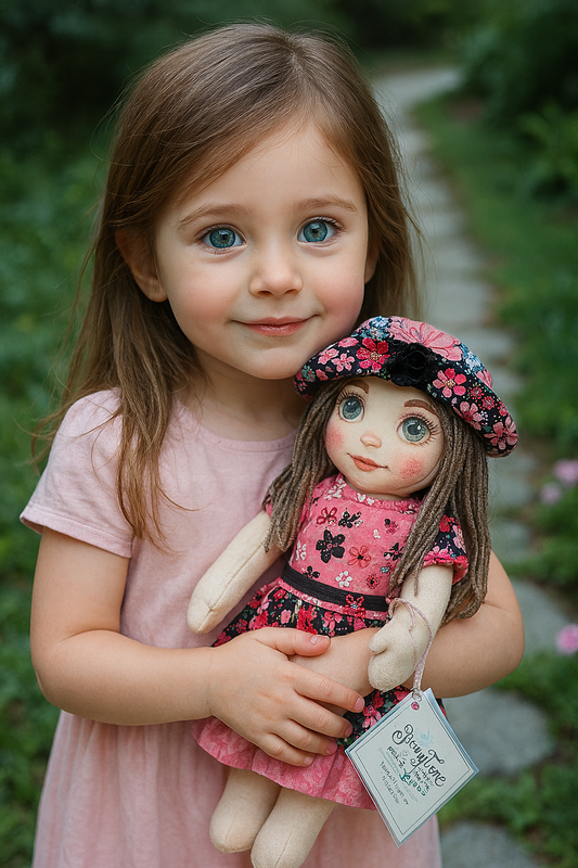 Lidia’s Dolls Storytime Friends Handmade Textile Art Doll + Booklet